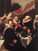 HALS, Frans Banquet of the Officers of the St George Civic Guard (detail) Norge oil painting reproduction